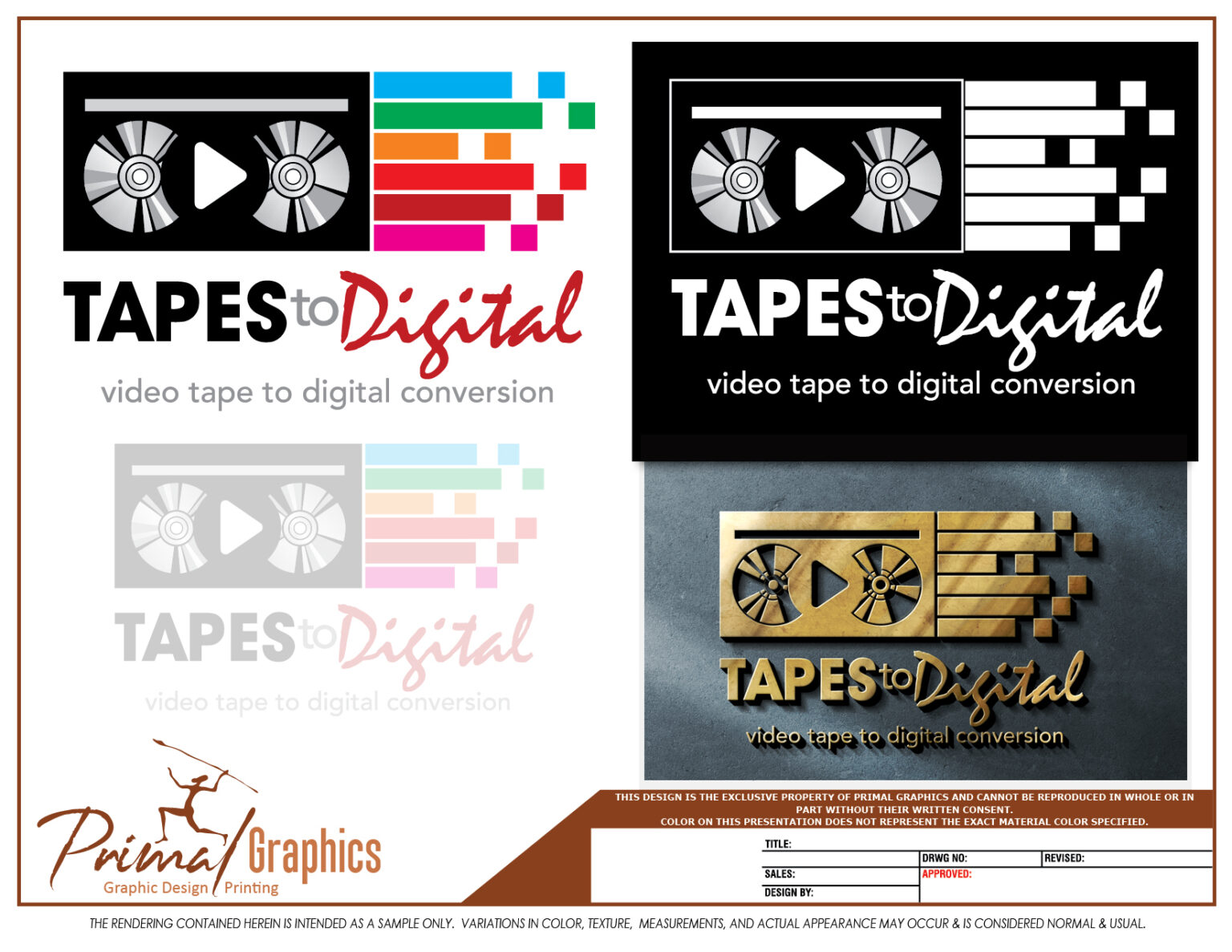 Tapes To Digital Logo Design Primal Graphic Design and Printing