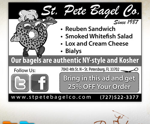 St Pete Bagels Ad Design